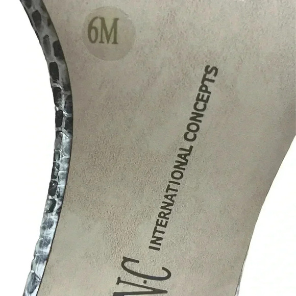 INC Ankle Buckle Animal Print Sandals - Picture 6 of 6